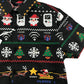 Next Christmas Shirt Age 5 Black Santa Snowman Reindeer Festive Pattern Graphic Short Sleeve