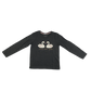 Primark T-Shirt 5-6 Years Dark Grey Swan Print Long Sleeve