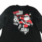 Primark Festive T-Shirt 14-15 Years Black Santa Football Graphic