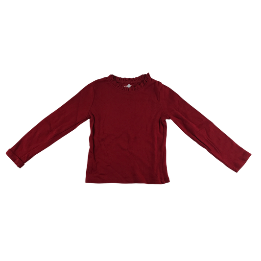 Next T-Shirt 5-6 Years Red Knit Long Sleeve Cotton