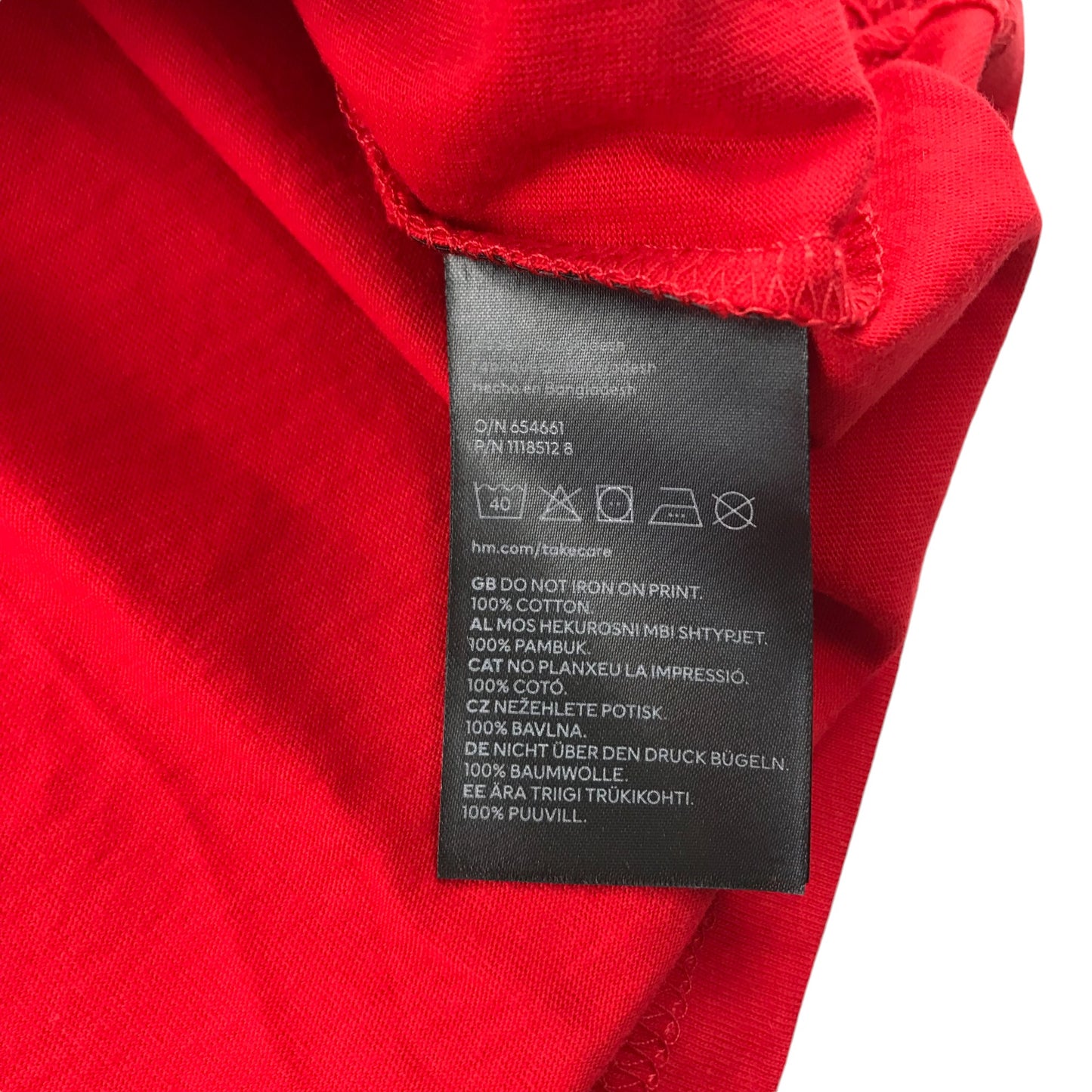 H&M Festive T-Shirt 14-15 Years Red Skateboard Santa Graphic Cotton