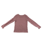 H&M T-Shirt 5-6 Years Pink with Gold Heart Print Long Sleeve Cotton