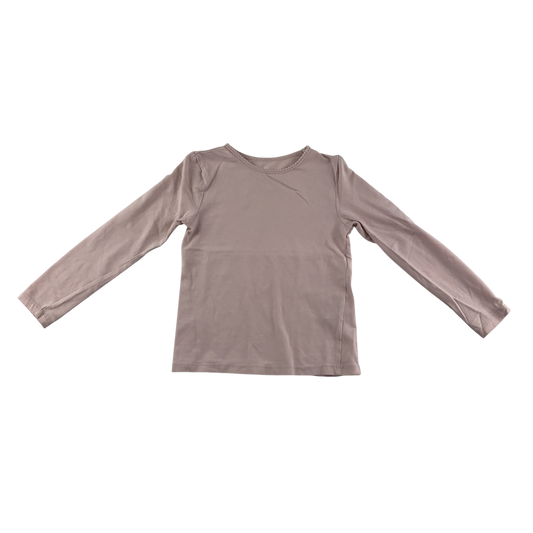 H&M T-Shirt 5-6 Years Light Pink Long Sleeve Cotton