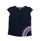 Mountain Warehouse T-Shirt 5-6 Years Navy Rainbow Print Cotton