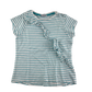 Mini Club T-Shirt 5-6 Years White Blue Stripe Frill Detail Cotton