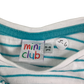 Mini Club T-Shirt 5-6 Years White Blue Stripe Frill Detail Cotton