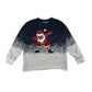 Next Christmas T-shirt Age 5 Navy White Sequin Santa Dabbing Graphic Long Sleeve