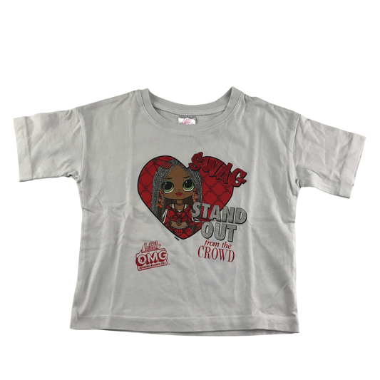 George T-Shirt 5-6 Years White Heart Print Cotton