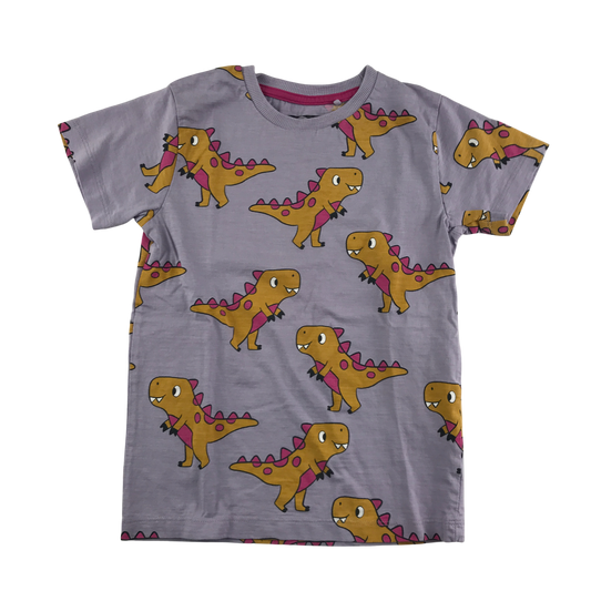 Next T-Shirt 5-6 Years Lilac Dinosaur Print Cotton