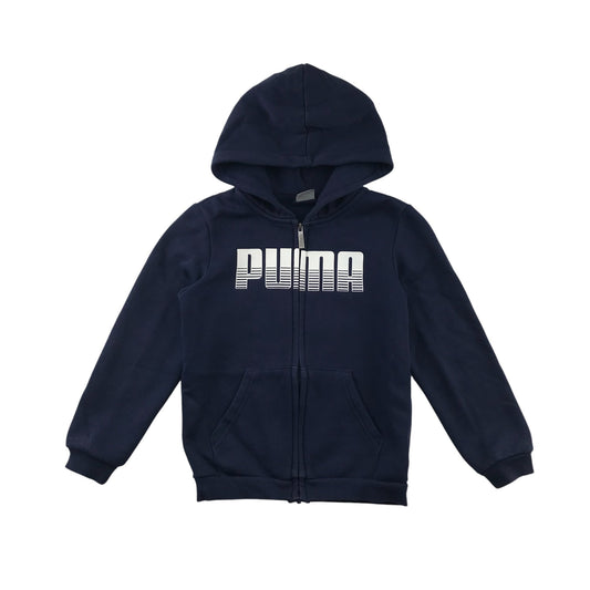 Puma hoodie 7-8 years navy blue full zipper hooded sweater