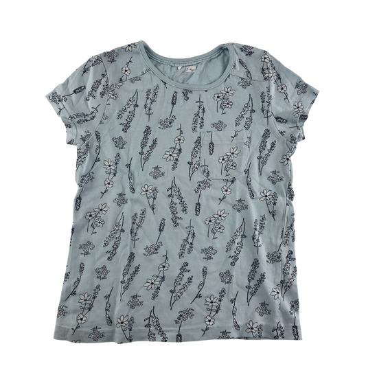 George T-Shirt 5-6 Years Light Blue Floral Pattern Cotton
