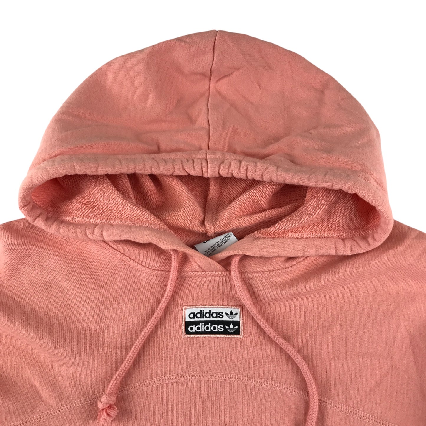 Adidas hoodie size UK women's 8 peach colour cropped cotton sweater