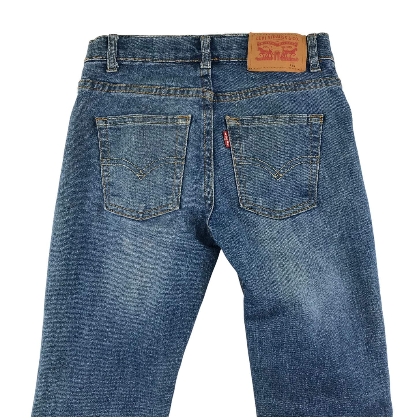 Levi's 510 knit jean 6-7 years blue denim skinny adjustable waist