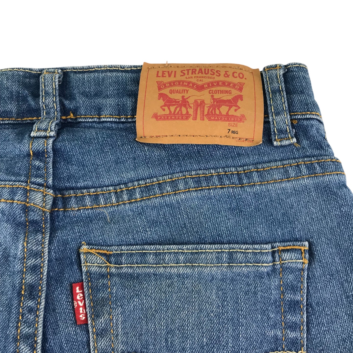 Levi's 510 knit jean 6-7 years blue denim skinny adjustable waist