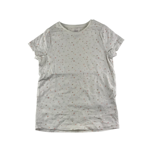 F&F T-Shirt 5-6 Years White Starry Pattern Cotton