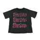 M&S T-Shirt 5-6 Years Grey Charcoal Sequin Text Design