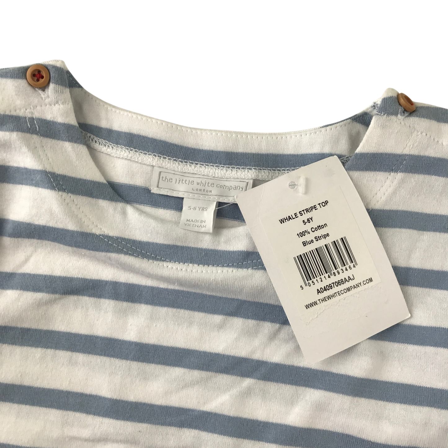 The White Company 5-6 years white t-shirt