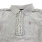 Ralph Lauren Polo Shirt 5-6 Years White with Frilled Collar and Pink Embroidered Logo Cotton