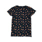 Next T-Shirt 5-6 Years Navy with Floral Print Ribbed Texture