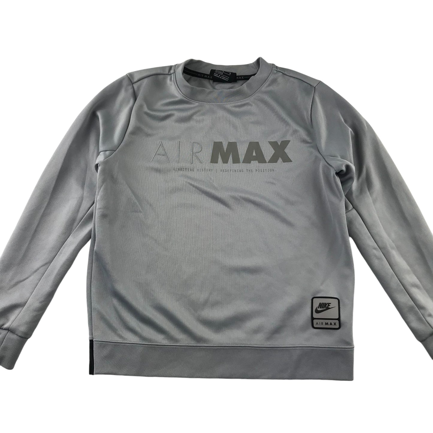 Nike Air Max sweater 9-11 years grey crew neck long sleeve