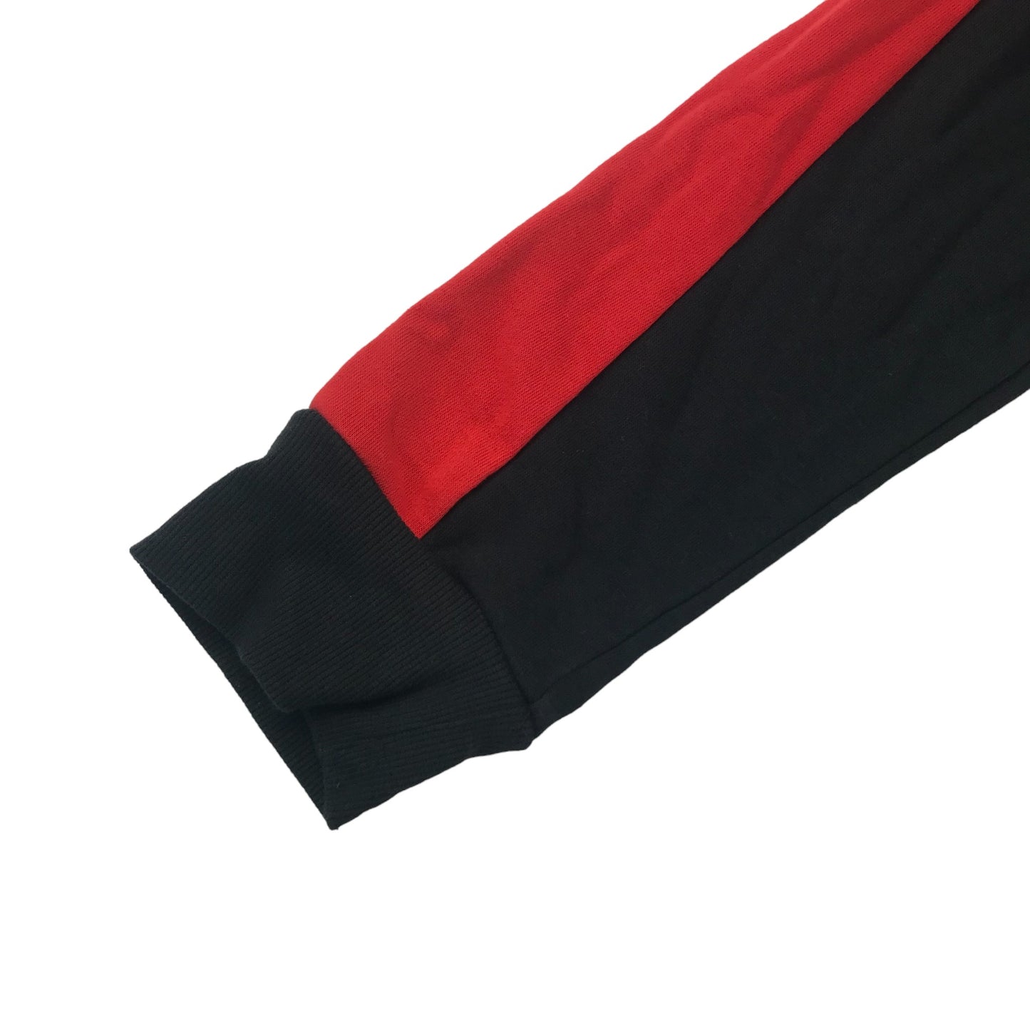 Adidas Sweatshirt Age 13 Black and Red Full Zipper Top