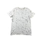 H&M t-shirt 8-10 years light sand colour splash pattern