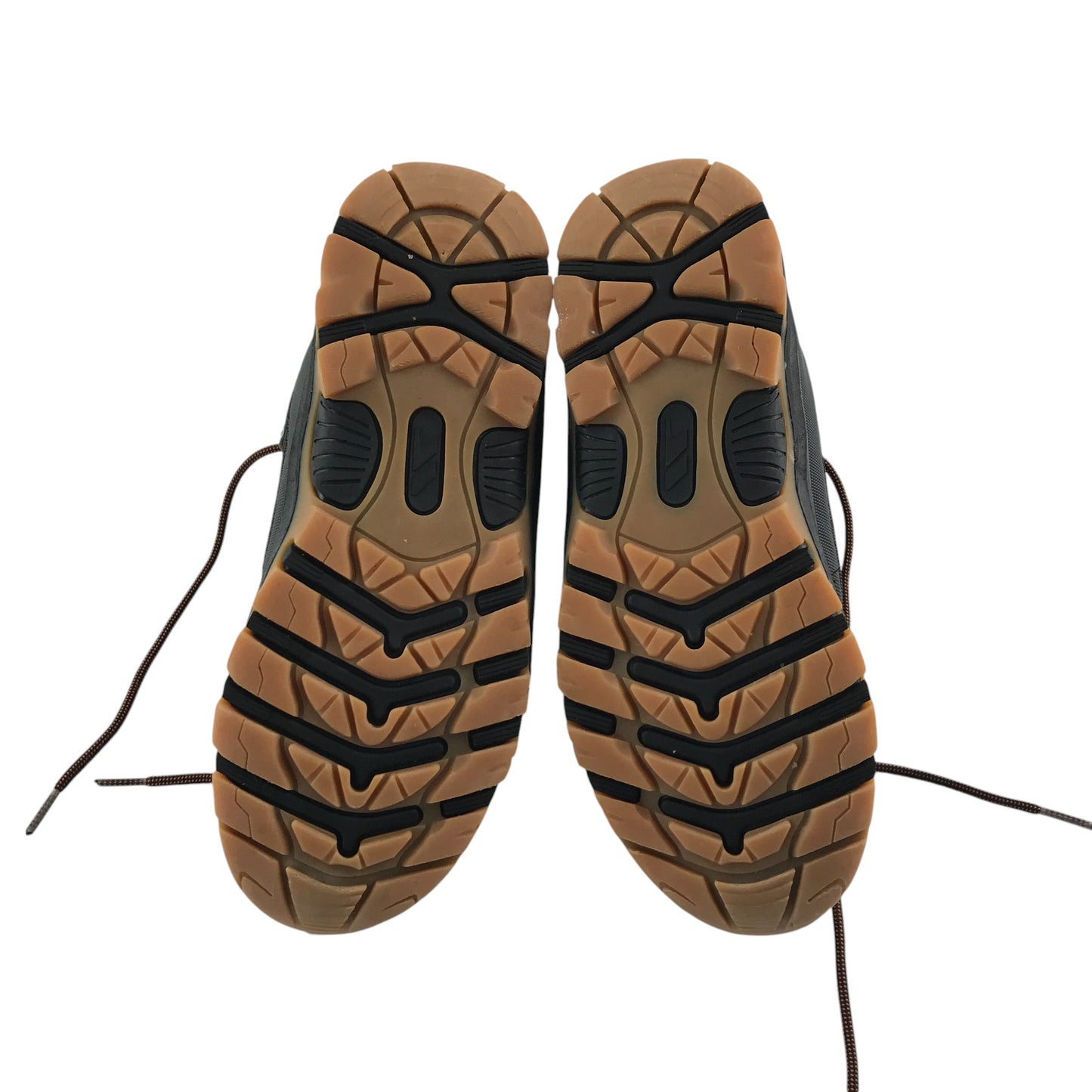 Trespass walking boots shoe size UK 5 black and brown with orange laces