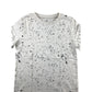 H&M t-shirt 8-10 years light sand colour splash pattern