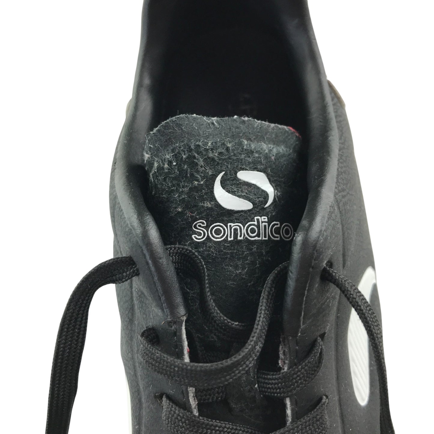 Decathlon Sondico football boots shoe size UK 3 black and white plastic moulded studs