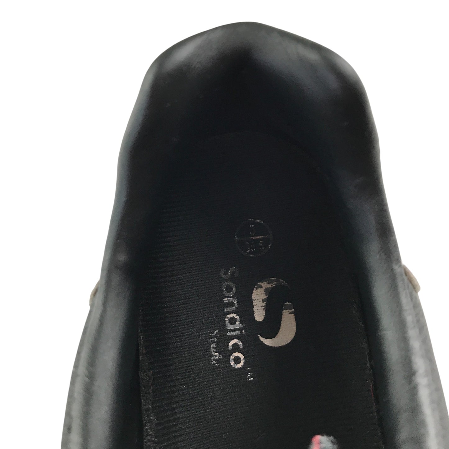 Decathlon Sondico football boots shoe size UK 3 black and white plastic moulded studs