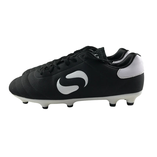 Decathlon Sondico football boots shoe size UK 3 black and white plastic moulded studs