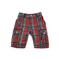 Next shorts 7-8 years red checked cargo style cotton