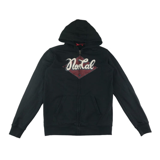 O'Neill Hoodie Age 15-16 Black full zipper printed