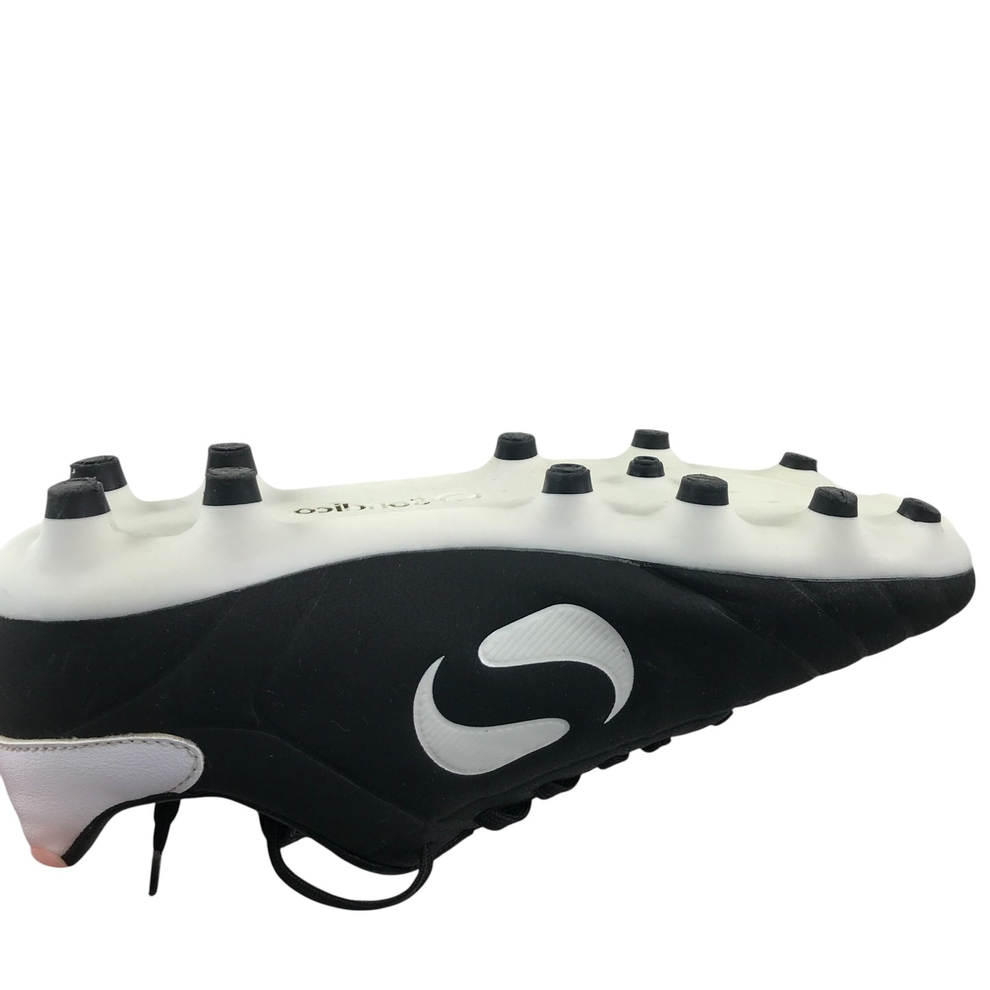 Decathlon Sondico football boots shoe size UK 3 black and white plastic moulded studs