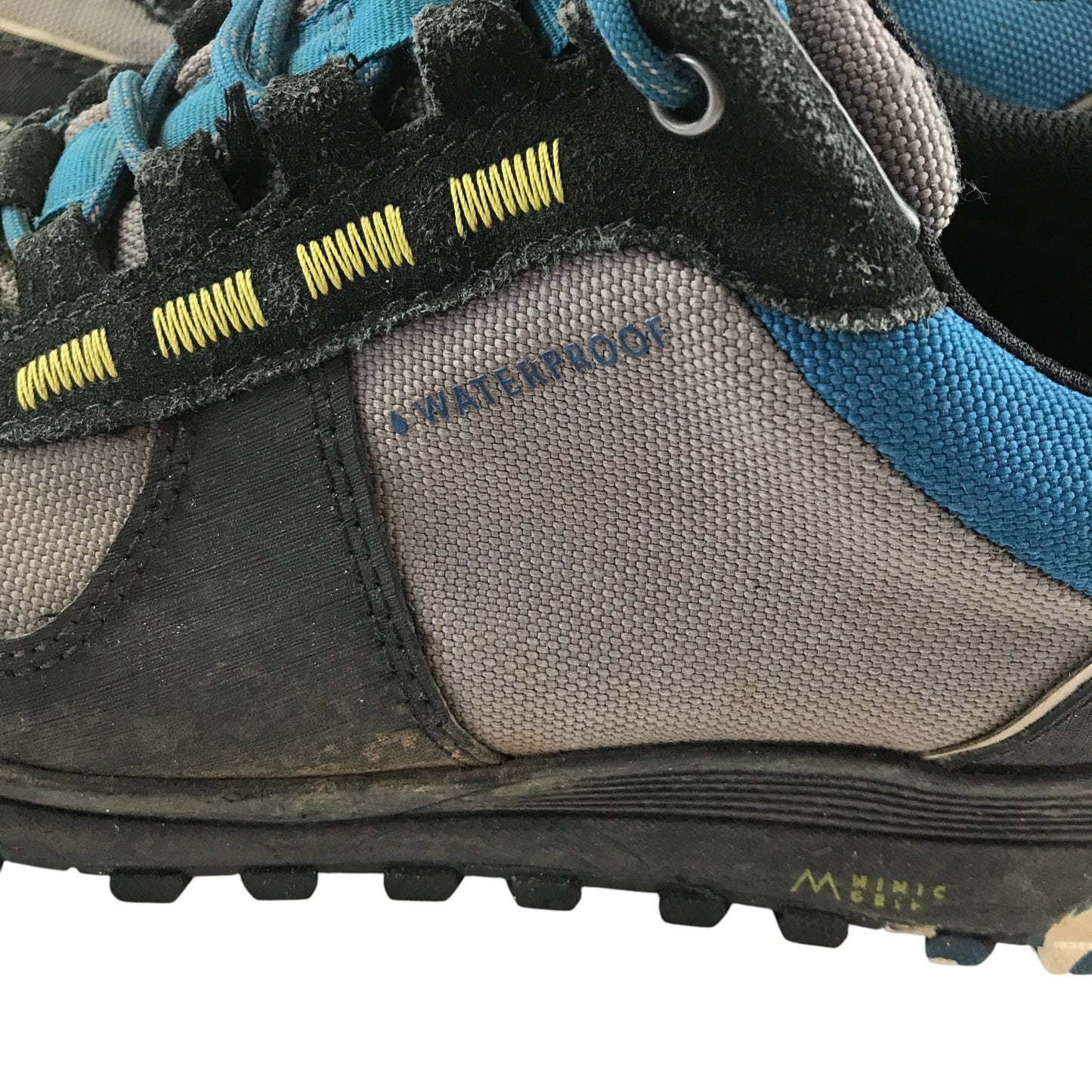 Clarks walking trainers shoe size 8.5 blue grey panelled with laces