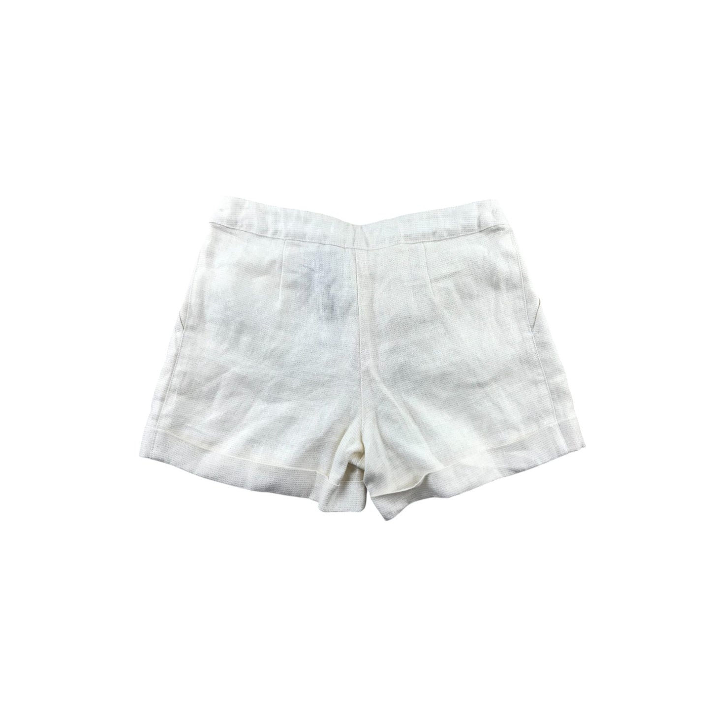 M&S shorts 7-8 years cream white golden sparkly