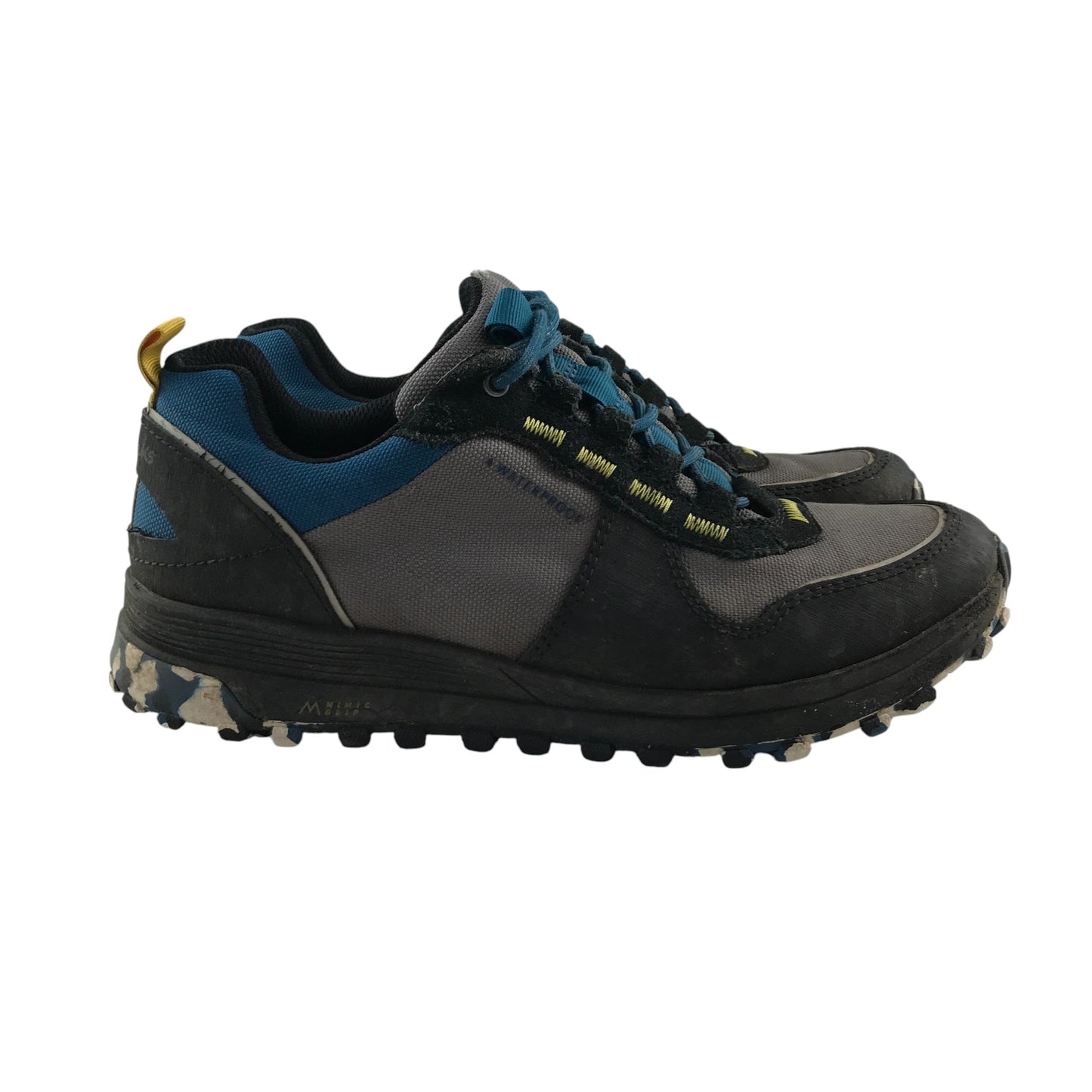 Clarks walking trainers shoe size 8.5 blue grey panelled with laces