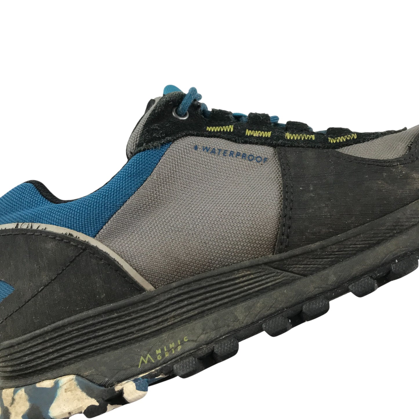 Clarks walking trainers shoe size 8.5 blue grey panelled with laces