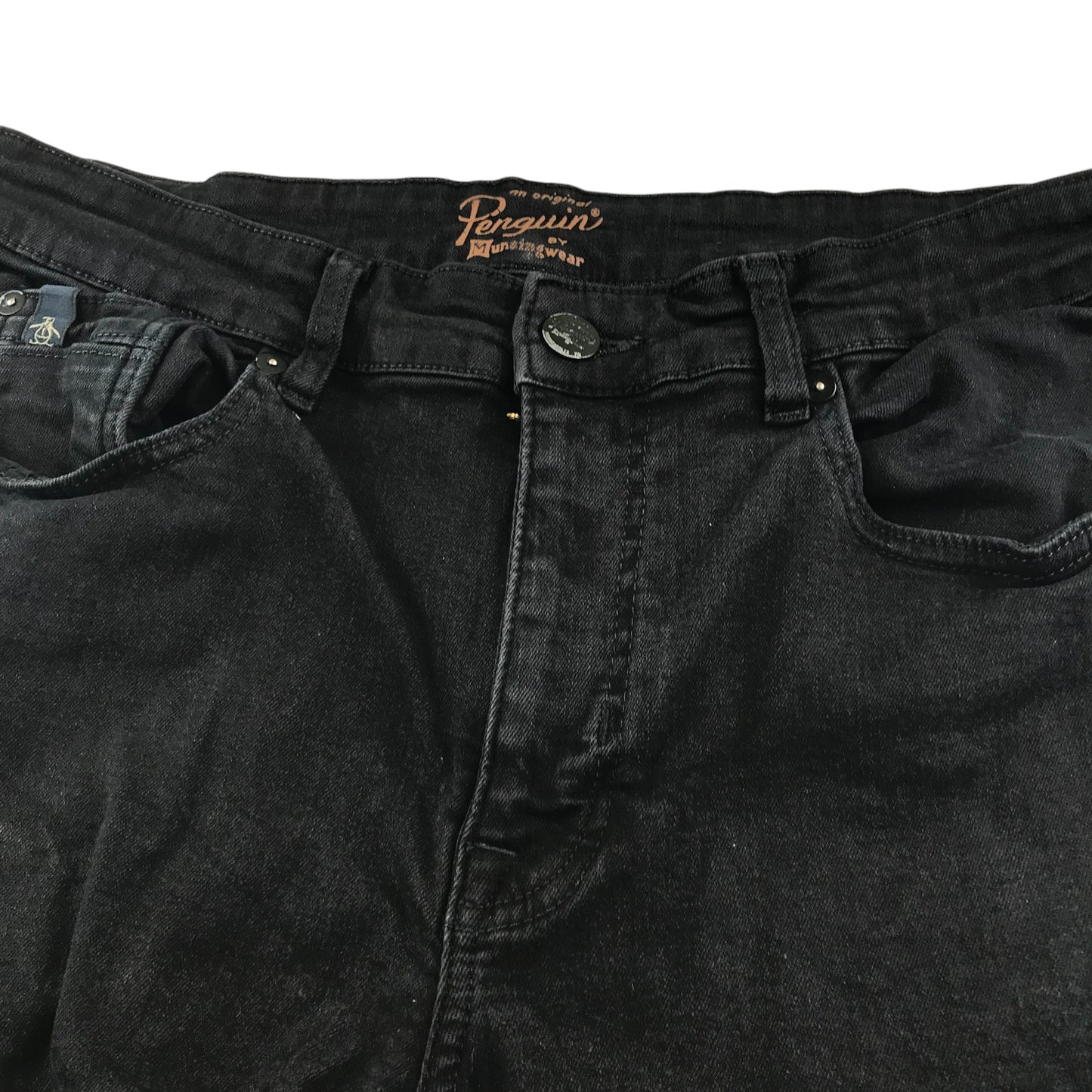 Penguin jeans adult size W32xL32 black plain