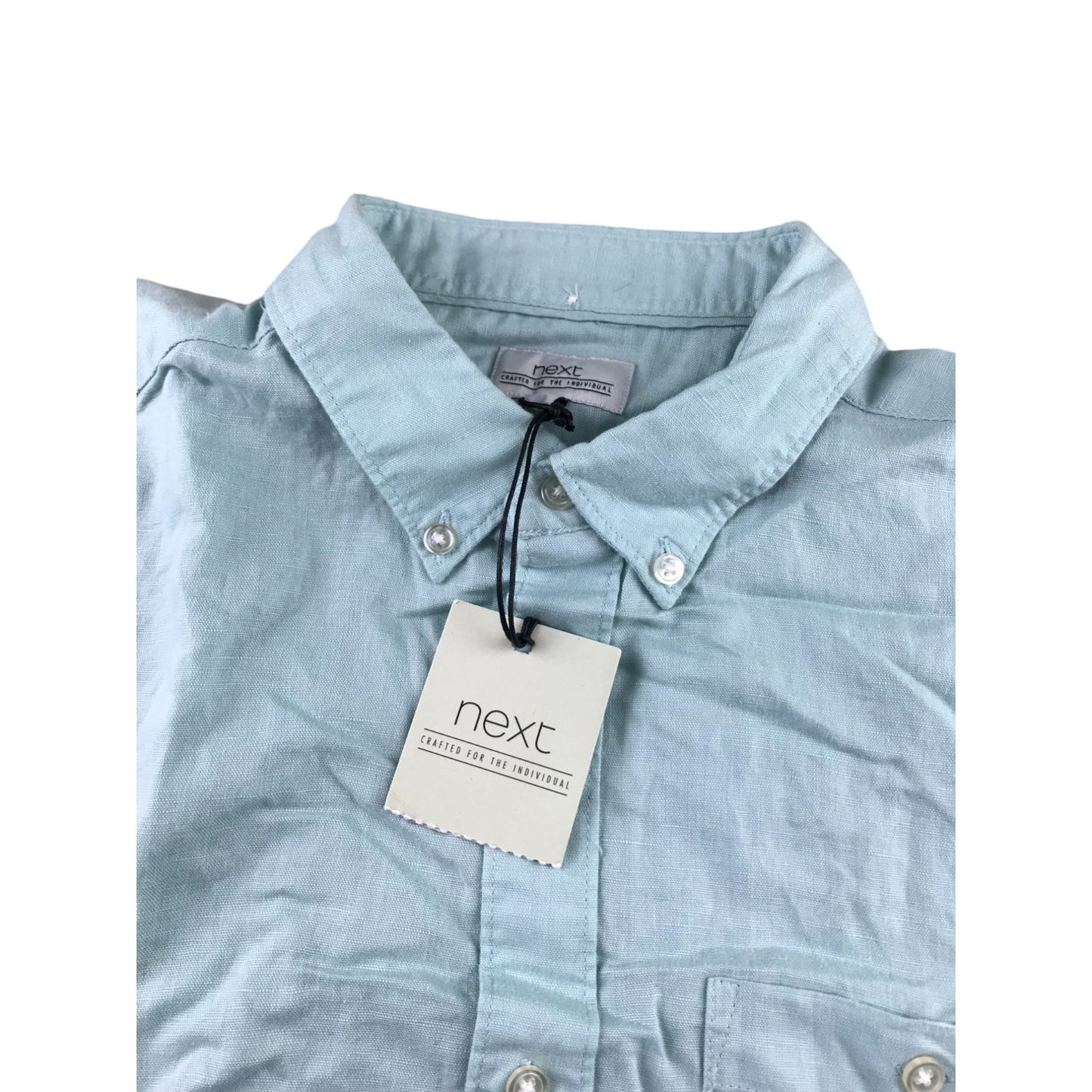 Next shirt men size M chest 39-41in mint colour short sleeve cotton linen blend