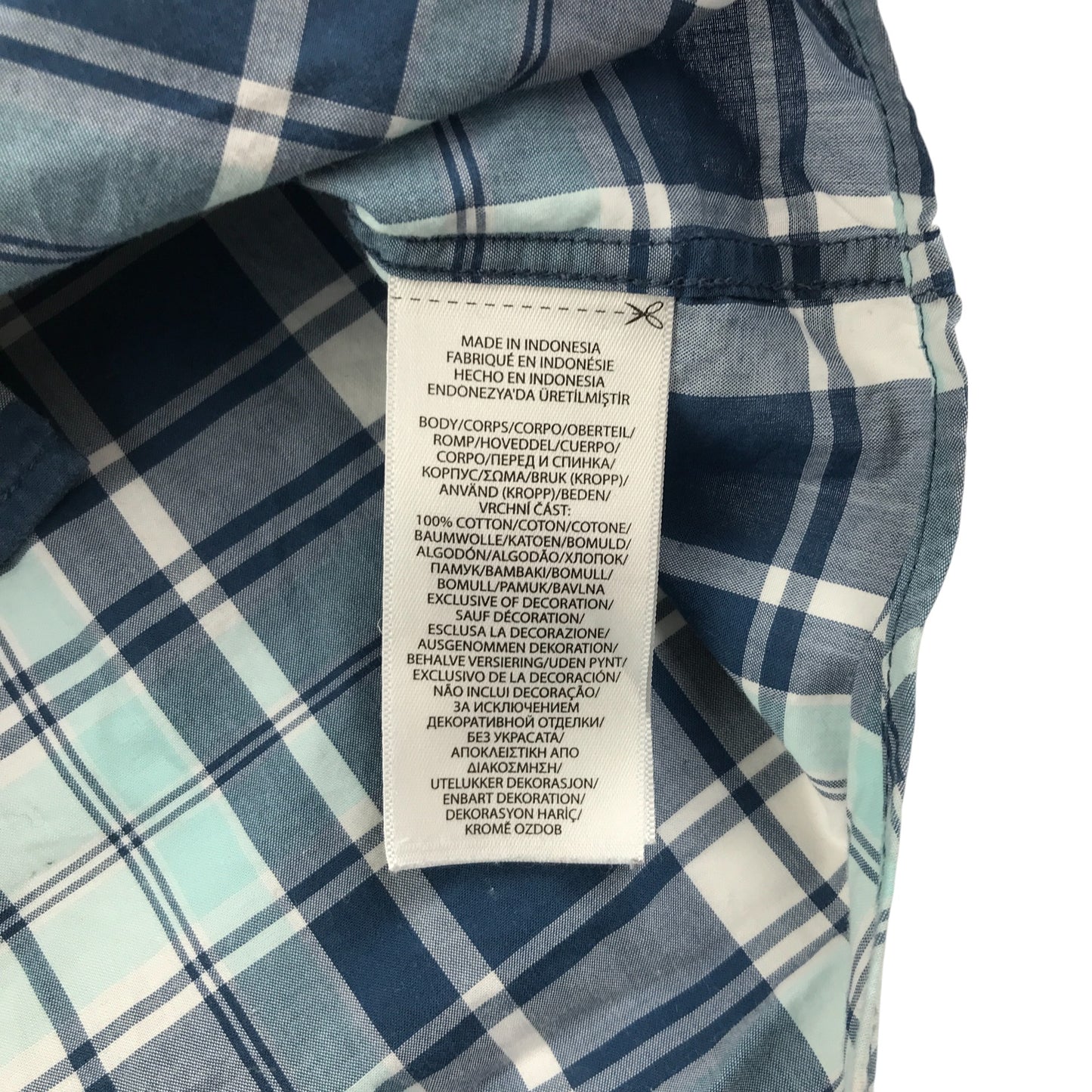 Ralph Lauren shirt 6-7 years blue check pattern long sleeve cotton
