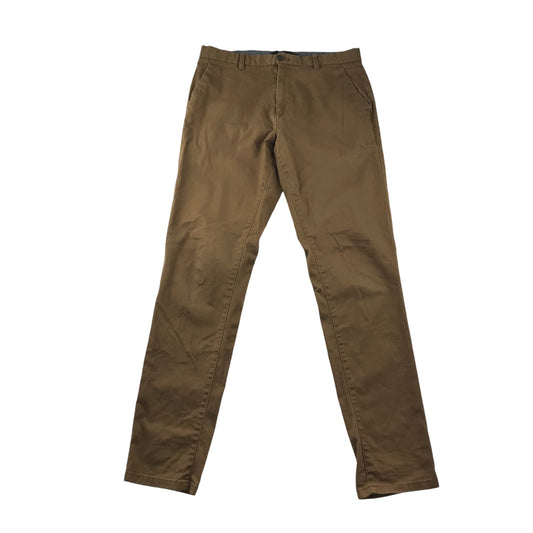 Next Trousers W32 L33 Inch Brown Chino Style