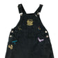 M&S dungaree 8-9 years black denim Harry Potter Hogwarts with embroidered patches