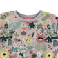Nutmeg Sweater Age 6 Grey Graphic Floral Print Pattern