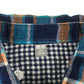 Uniqlo Shirt Age 7 Blue and Orange Checked Flannel Button Up Cotton