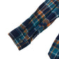 Uniqlo Shirt Age 7 Blue and Orange Checked Flannel Button Up Cotton