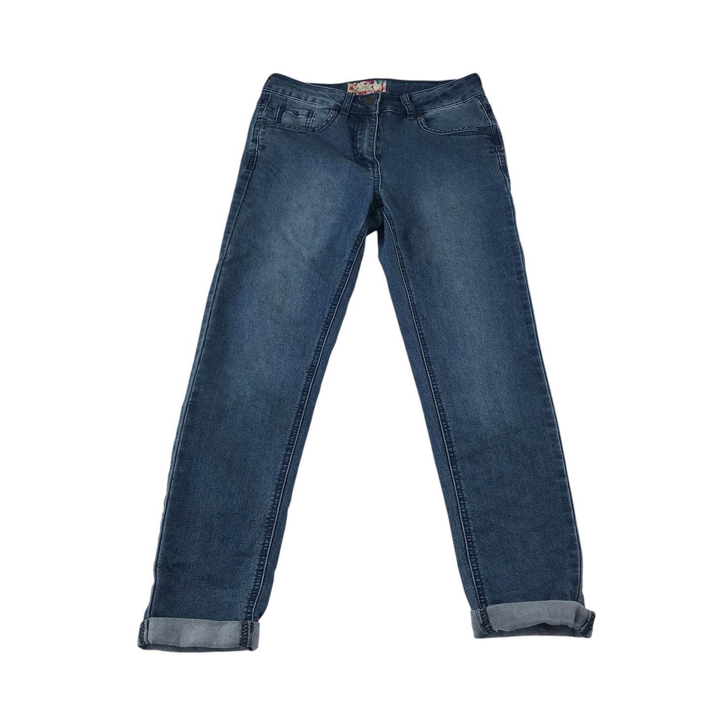 M&Co jean women's size 8 blue stretchy denim low waist