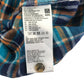 Uniqlo Shirt Age 7 Blue and Orange Checked Flannel Button Up Cotton