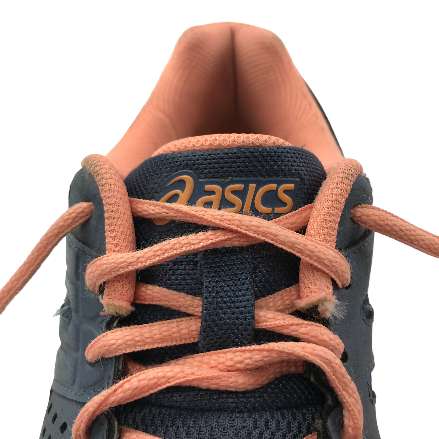 Asics Trainers Shoe Size 3 Grey and Peachy with Laces