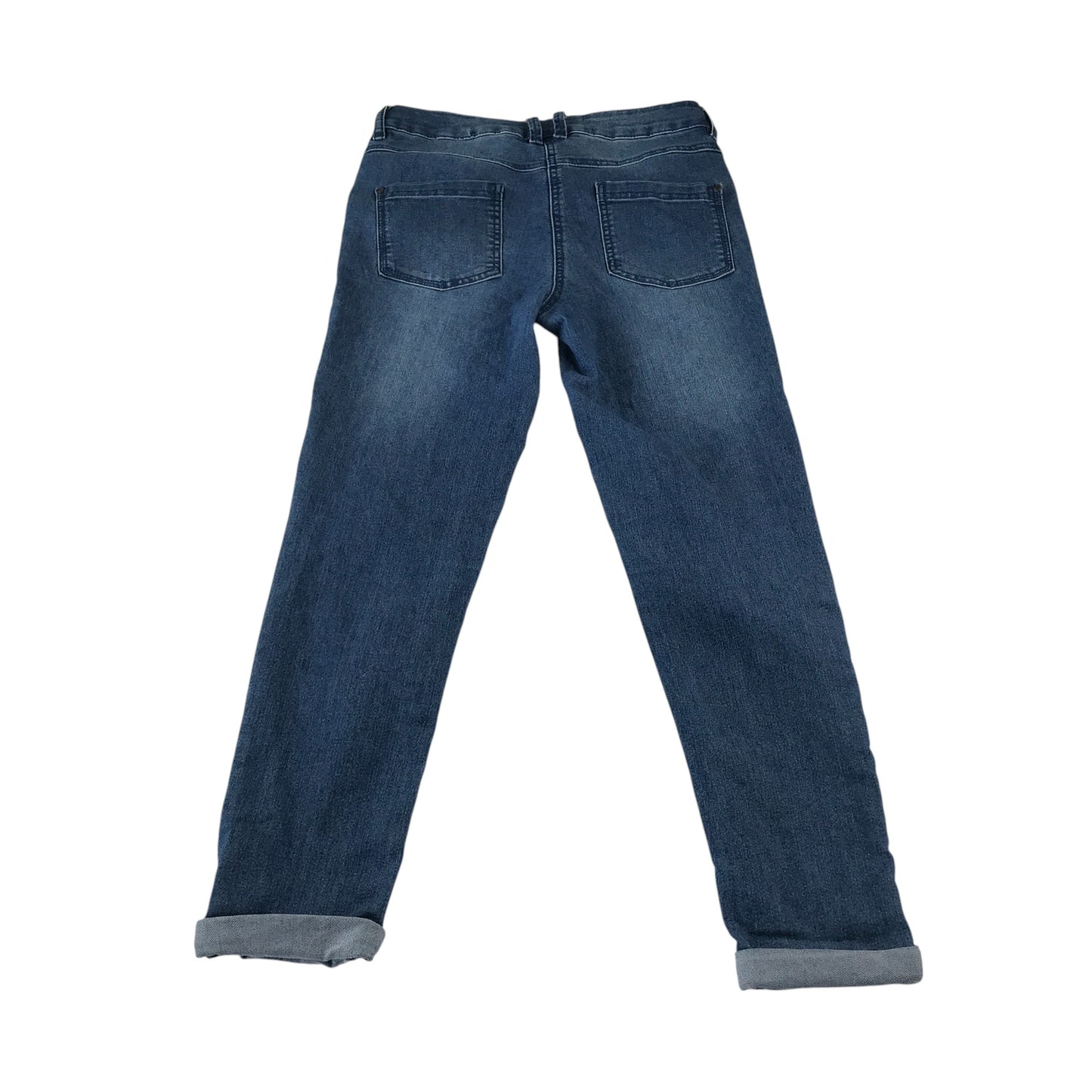 M&Co jean women's size 8 blue stretchy denim low waist